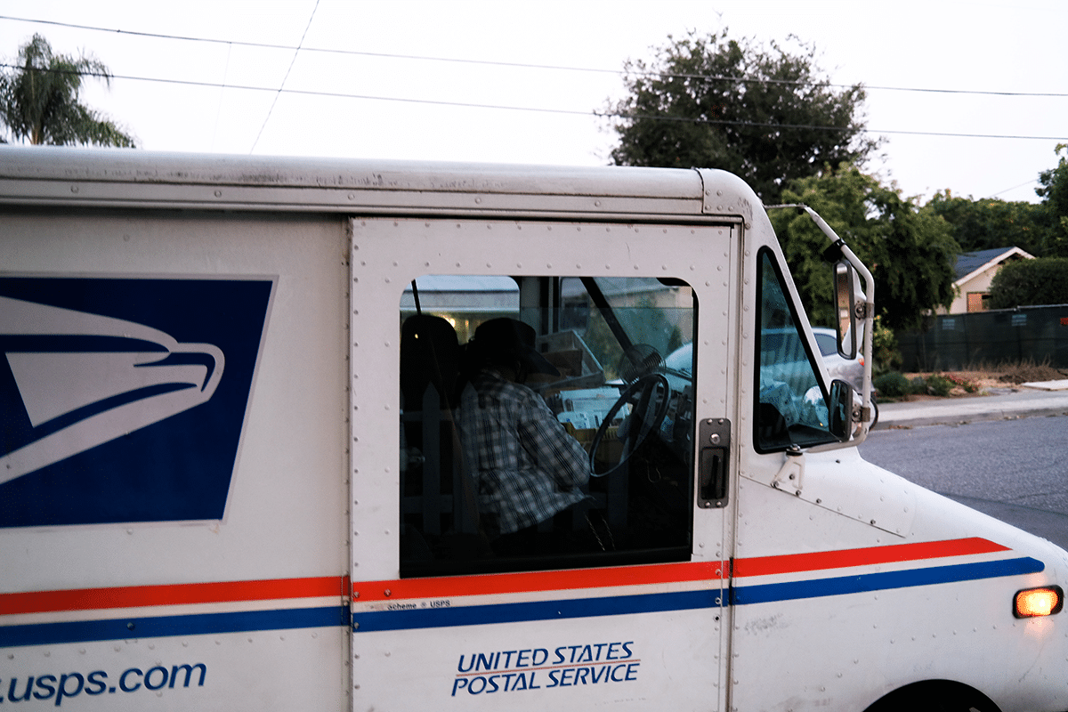 USPS mail van